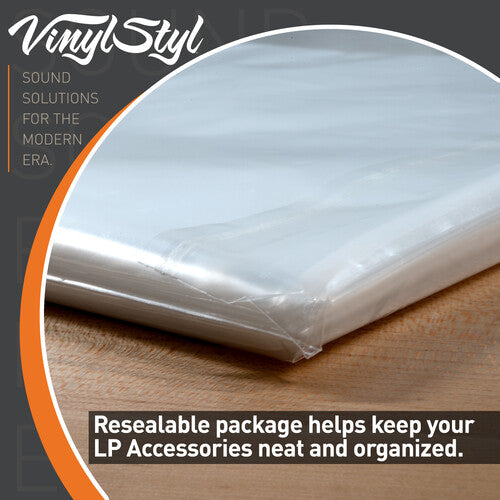 Vinyl Styl® VS-P-014 12 Inch Vinyl Record Outer Sleeve Polyethylene - 50 Count (Clear)