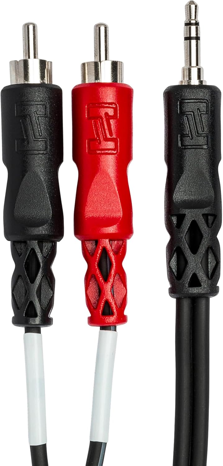 Hosa Technology Stereo Breakout 3.5 MM TRS to Dual RCA (3 ft / 0.9 m)