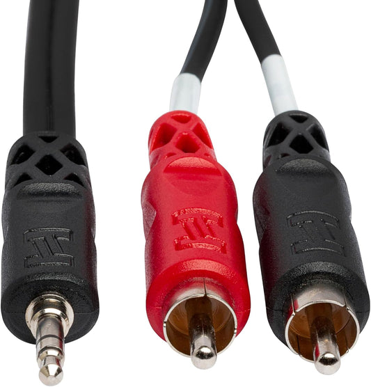 Hosa Technology Stereo Breakout 3.5 MM TRS to Dual RCA (3 ft / 0.9 m)