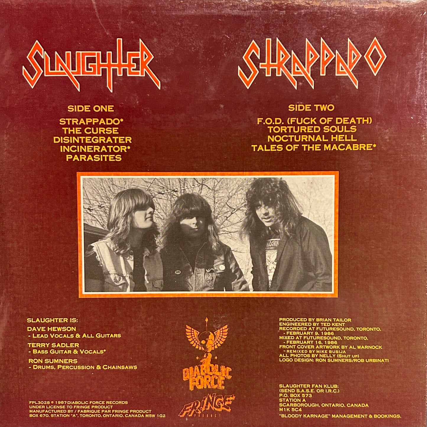 Slaughter | Strappado LP (1987 / Canada / Sealed)