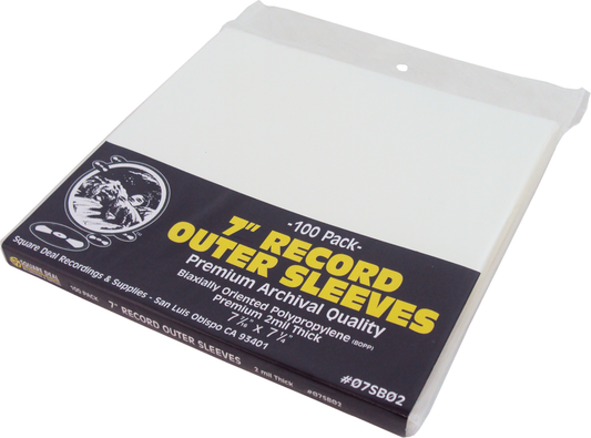 7" Record Outer Sleeves | 100 Pack