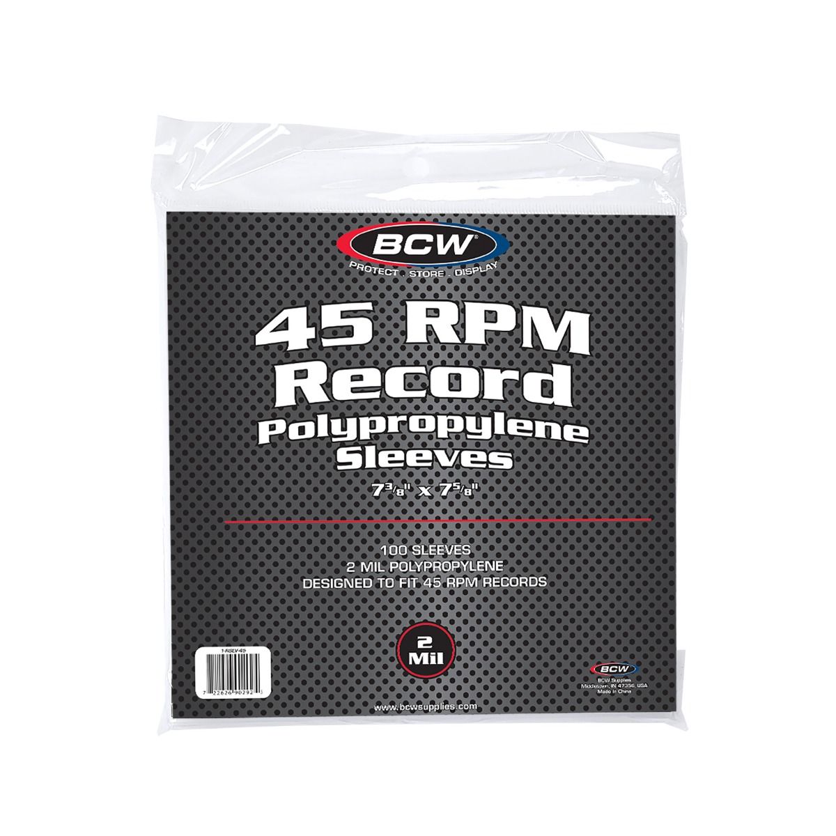 7" Record 2mil Polypropylene Outer Sleeves | 100 Pack