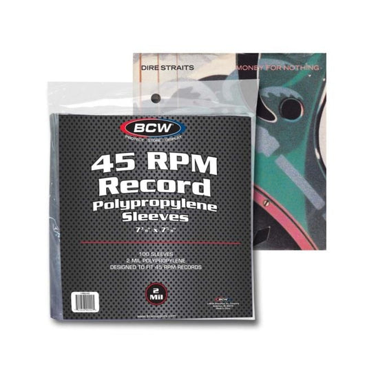 7" Record 2mil Polypropylene Outer Sleeves | 100 Pack