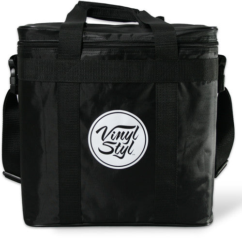 Vinyl Styl® VS-A-016 Padded Carrying Case for Records and Portable Turntables (Black)