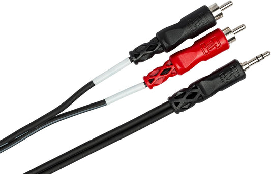 Hosa Technology Stereo Breakout 3.5 MM TRS to Dual RCA (3 ft / 0.9 m)