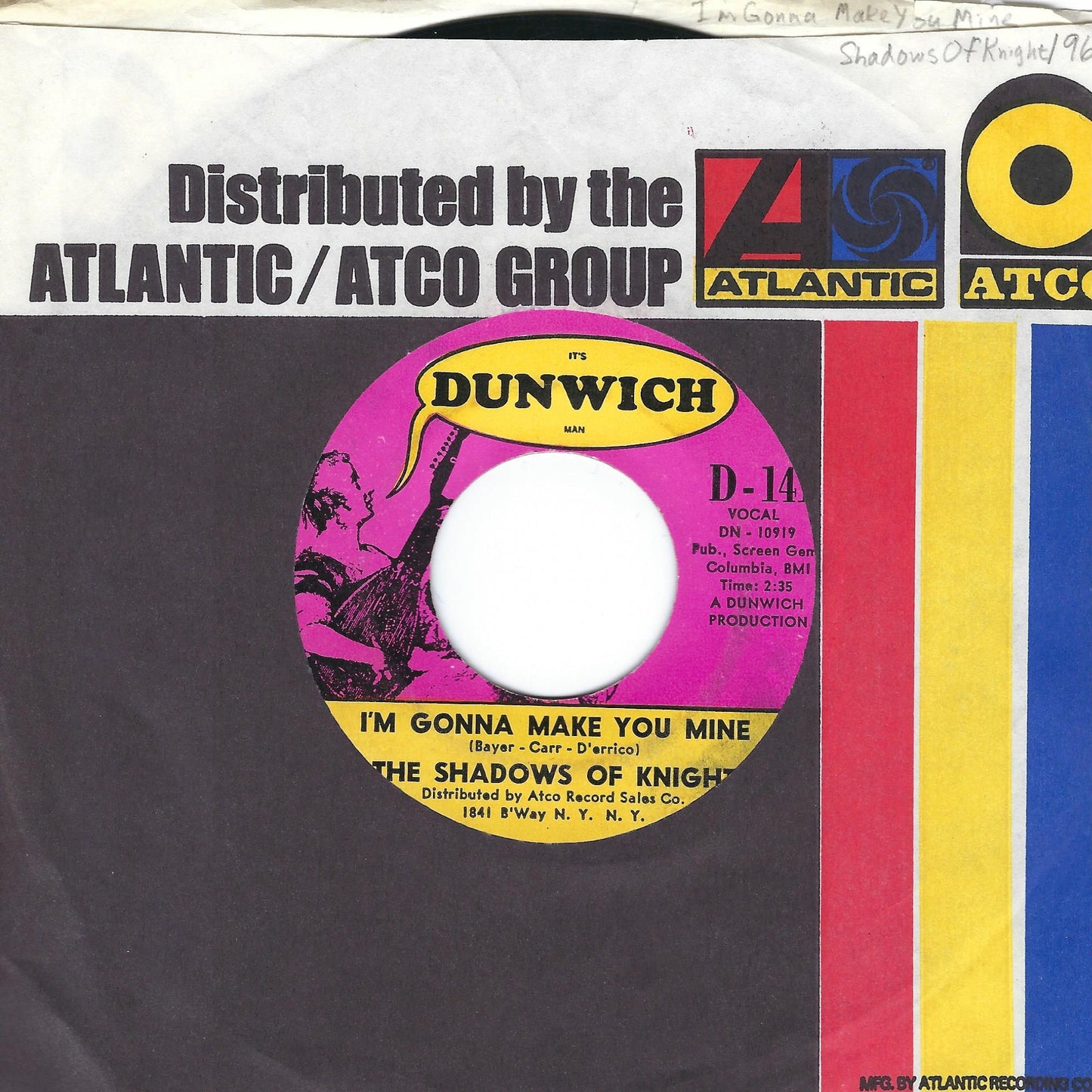The Shadows Of Knight ‎| I'm Gonna Make You Mine / I'll Make You Sorry 7" Single (1966 / 45RPM)