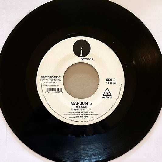 Maroon 5 ‎| This Love / Harder To Breathe 7" (2004 / US / 45RPM / Jukebox)