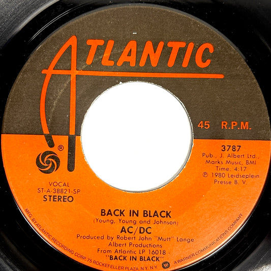 AC/DC | Back In Black 7" Single (1980 / 45RPM)